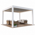 Modern Outdoor Waterproof Aluminum Louvered Sunroof Pergola Sun Shade Frame Electric Pergola Louvered Roof Aluminium Canopy