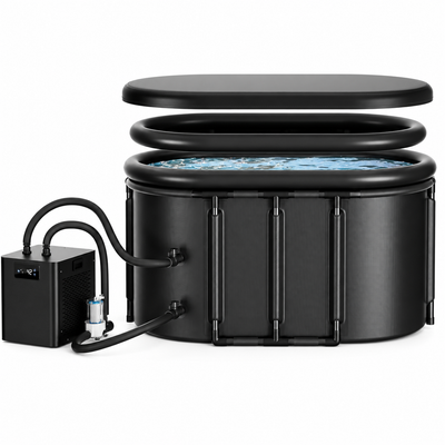 1/3 HP Ice Bath Chiller & 148 Gal Oval Cold Plunge Tub Kit
