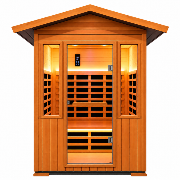 2 Person Outdoor Sauna Infrared Saunas Dry Sauna Room 1800W 120V