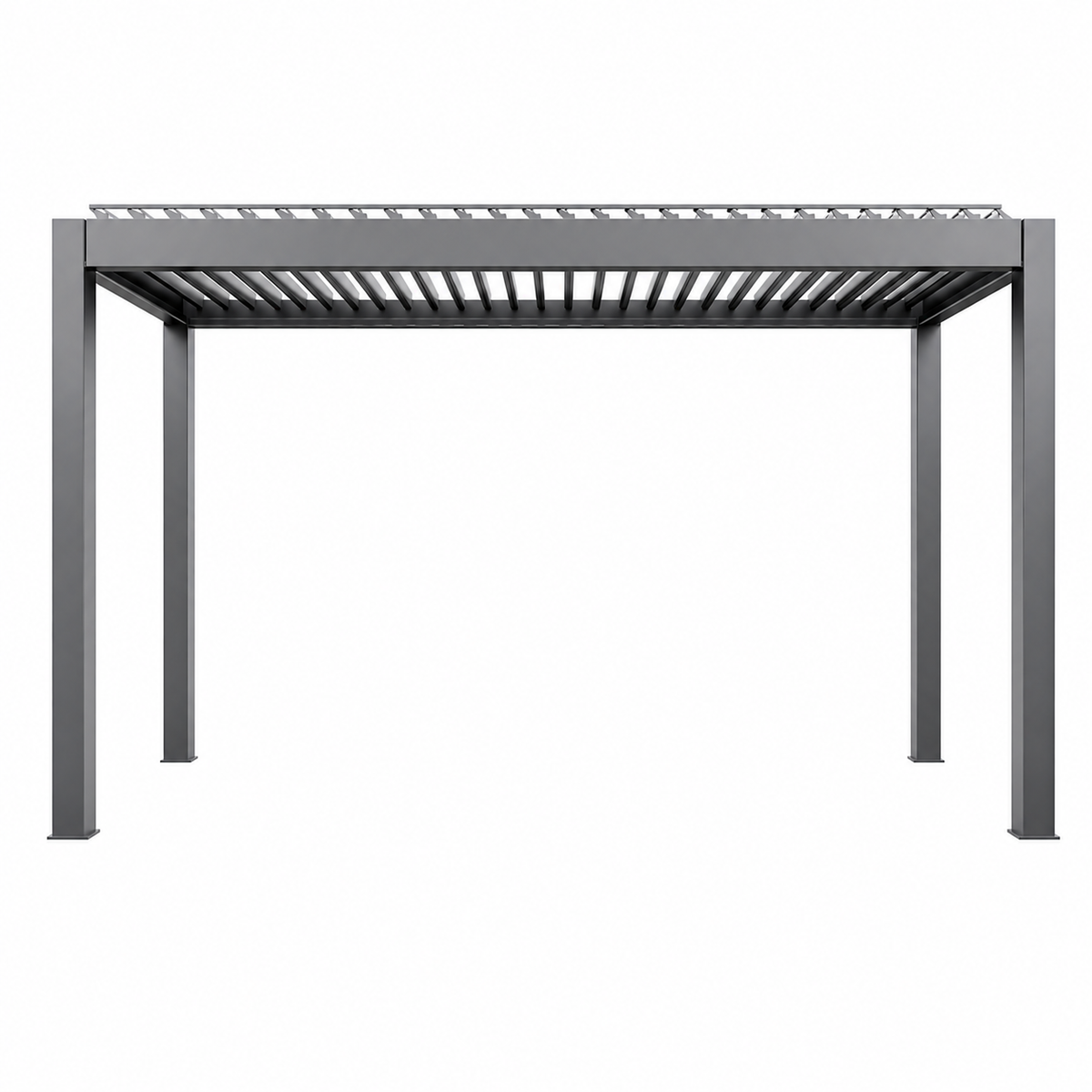 Aluminum Pergola Rainproof Electrically Adjustable Gazebo Electric Louvered Awning Outdoor Patio Sunshade
