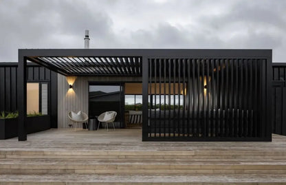 Modern Outdoor Waterproof Aluminum Louvered Sunroof Pergola Sun Shade Frame Electric Pergola Louvered Roof Aluminium Canopy — product view 4