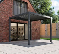 Outdoor Pergola Built for Smart Climate Control, Motorized Louvers, Waterproof Aluminum, Powder Coated — product view 11
