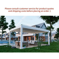 Outdoor Pergola Built for Smart Climate Control, Motorized Louvers, Waterproof Aluminum, Powder Coated — product view 15