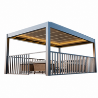 Outdoor Pergola Built for Smart Climate Control, Motorized Louvers, Waterproof Aluminum, Powder Coated — product view 7