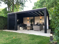 Outdoor Pergola Built for Smart Climate Control, Motorized Louvers, Waterproof Aluminum, Powder Coated — product view 9